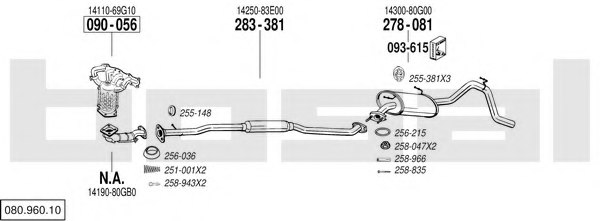 BOSAL 080.960.10 Exhaust System